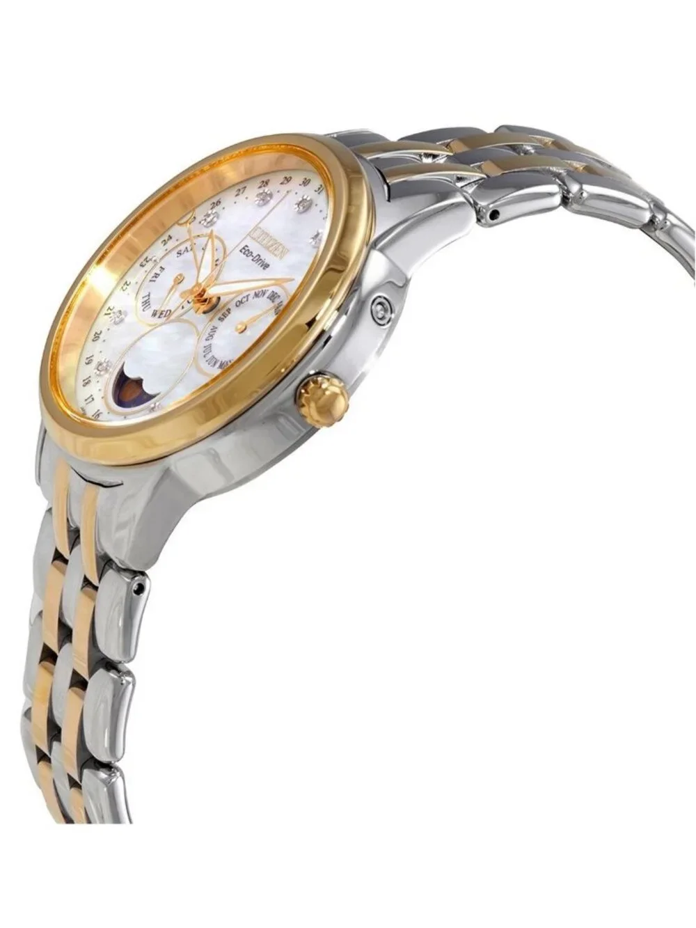 NWT Citizen Eco-Drive Calendrier Chronograph Diamond Ladies Watch